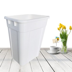 新品白色塑料垃圾桶 大容量长方形室内户外可定制环u卫桶无盖5定