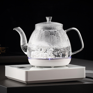 烧水壶功夫茶泡茶专用玻璃煮水茶壶透明电热茶具家用套装自动上水