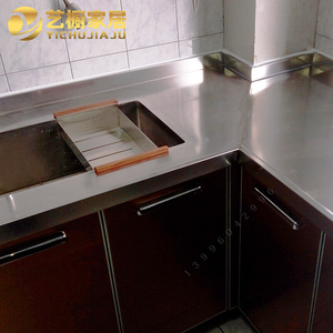 重庆全不锈钢橱柜定制304灶台厨柜不绣秀一体台面整体小户型家用