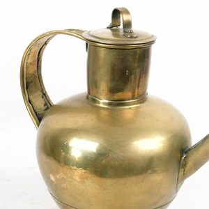仙韵古阁西洋古董19世纪铜器欧式大号黄铜壶奶壶手工水壶民俗咖