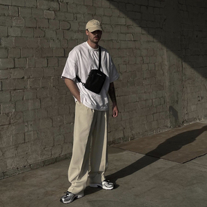 simon decker简约复古重磅t恤男装上衣短袖男裤子秋季新款美式