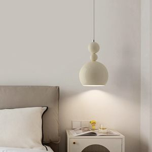 法式主卧室床头长线小吊灯现代简约网红奶油风垂线玄关单头吊线灯