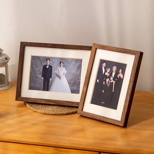 10寸相框摆台实木