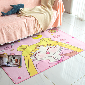 美少女战士地毯 客厅大面积网红公主潮牌ins风卧室茶几床边地垫