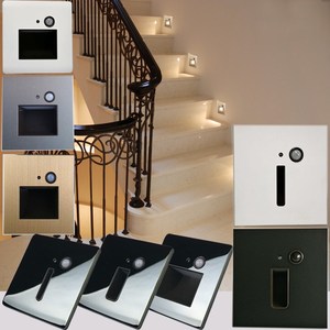 三雄极光正品人体感应86型地脚灯嵌入式酒店过道楼梯台阶踏步灯节