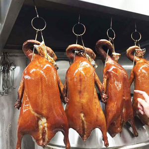 不锈钢烤鸭鸡钩子烤鸭挂钩双钩烧腊烤鸭炉烤鹅烧鸡猪肉加粗吊勾子