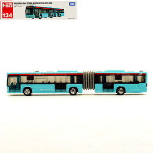 TOMY多美卡加长款134号奔驰双节公交巴士合金小客车模型男孩玩具