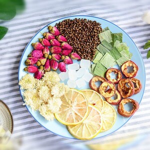 柠檬片山楂荷叶茶包水果茶菊花苏密欧冬瓜玫瑰花茶叶绿茶泡水花茶