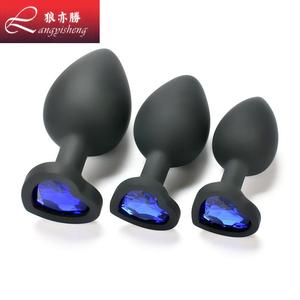 Heart-shaped silicone anal plug adult alternative sex toys