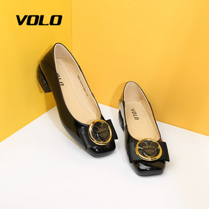 真皮平底单鞋女3cm低跟尖头浅口羊皮套脚懒人鞋volo女鞋旗舰店899