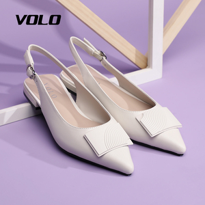 中跟单鞋女真皮优雅浅口尖头细高跟通勤工作女鞋volo女鞋旗舰店999
