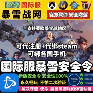 暴雪战网国际账号亚服欧服Steam守望先锋代注册绑定手机安全令