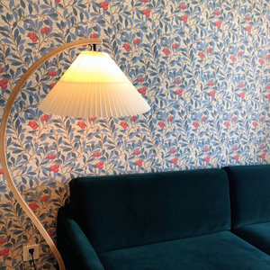 美式植物卧室客厅英式小众树莓壁纸手绘乡村田园英国原装进口墙纸