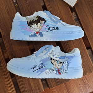 回力柯南联名空军板鞋女夏季新款透气原创情侣低帮小白鞋ow樱花男