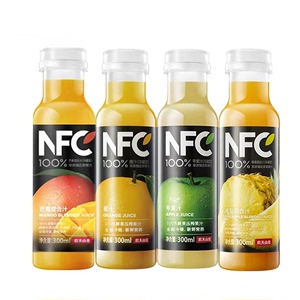 【4月14日产】农夫山泉100%NFC橙汁300ml*6鲜榨冷藏款苹果凤梨汁