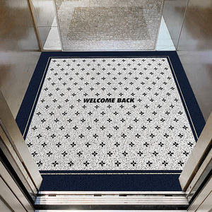 星空电梯进门地毯定制logo迎宾广告酒店家用星期可裁剪电梯轿厢垫