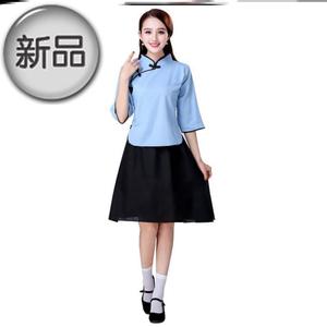 怀旧服装30-40年代中山装衣服民国时i期男女学生中山装合唱演出服