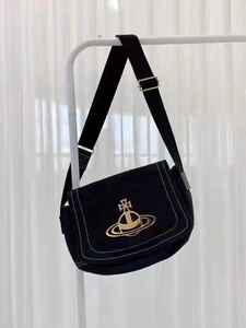 日本西太后复古vintage中古包经典土星大logo帆布包单肩斜挎包