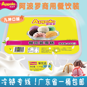 香港阿波罗餐饮装大桶装冰淇淋3.2KG椰子巧克力挖球酒店商用雪糕