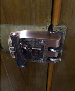 老虎锁防盗门锁老式虎齿门锁木门锁huia超b级锁芯外装自动大门锁