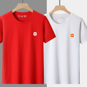 适用于小米工作服装t恤定制印字logo工衣纯棉短袖活动文化衫4人付款