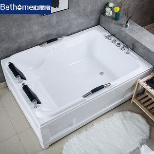 泊思家 双人浴缸 家用亚克力情侣网红浴池 酒店工程恒温冲浪浴盆