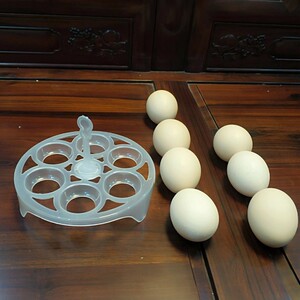 蒸蛋架pp食品级材质塑料蒸架小电锅配件蒸架隔水鸡蛋托架蒸煮通用