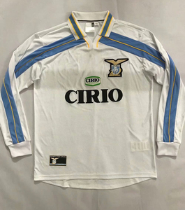 00-01意甲拉齐奥客场白色复古球衣内斯塔内德维德巴罗尼奥球衣