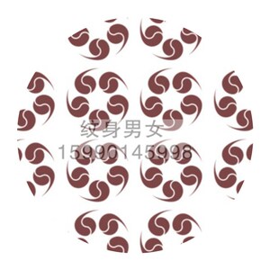 侠岚印记 手心的图案 动漫cos防水纹身 贴同款男女水转印贴.