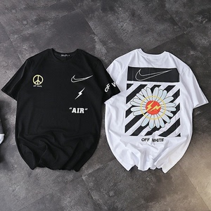 off风abcoff white新款ow耐克短袖宽松雏菊联名印花男t恤百搭字母