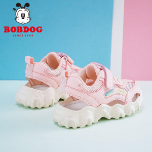 巴布豆童鞋女童凉鞋2021新款夏季大童公主软底女孩包头儿童沙滩鞋