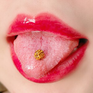 幻想制造  满钻钛钢拧螺丝舌钉钻球舌头钉耳钉舌环防过敏穿刺饰品