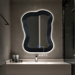 浴室led灯带欧式卫生间化妆镜卫浴异形触摸镜子洗手台防雾洗漱镜