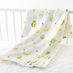 婴儿床单单件办公室午睡毯纯棉纱布夏季双层全棉中大童盖被毛巾被