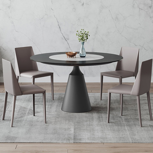 佛山家私营销中心淘宝意式极简岩板餐桌椅组合现代简约家用圆桌6 人