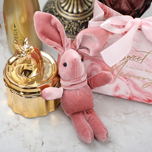网红许愿兔子ins风搭配礼物盒小玩偶挂件丝绒布结婚伴娘伴手礼