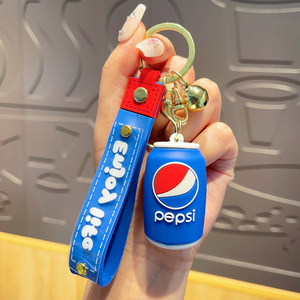 超逗熊创意百世可乐汽车钥匙扣易拉罐雪碧饮料瓶女个性包包小挂件