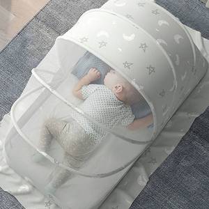 蚊帐罩婴儿专用蚊帐床上无底款折叠纹帐小孩宝宝防蚊罩蒙古包遮光