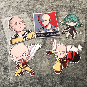 一拳超人琦玉龙卷贴纸防水反光汽车电动车电脑箱包贴纸进口喷印