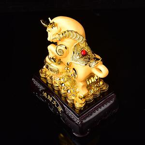 灵缘祥安阁鸿财大展摆件牛势如虹冲天牛转乾坤吊坠牛形摆设吉祥物