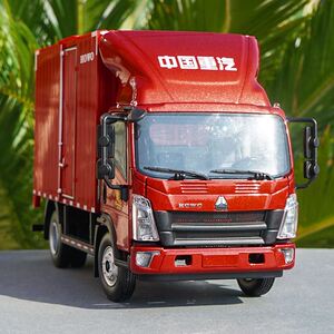 1:24原厂 中国重汽豪沃howo轻卡车模 厢式货车 合金车模 汽车模型