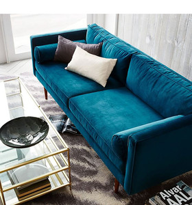 沙发布孔雀蓝