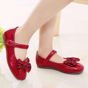 小红皮鞋女童红色2020秋季公主鞋中大童单鞋表演小女孩舞蹈鞋童鞋