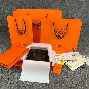 专柜原版爱马仕香水盒腰带皮带盒包装礼品袋手提纸袋子带购物袋子