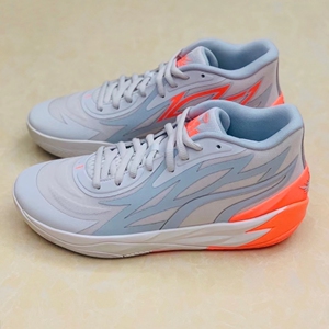 彪马puma mb.02 三球拉梅洛 鲍尔二代 实战篮球鞋灰橙 378288-02