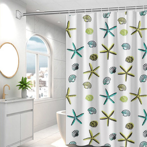 Green Tropical Plants Shower Curtain Bathroom Waterproof浴帘