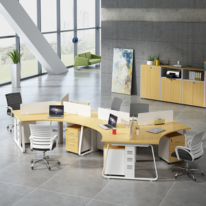 简约现代三人办公桌子办公室桌椅组合电脑桌工作位5/7/8人位北京