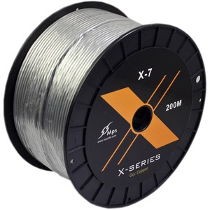 台湾 x-7单晶铜2芯屏蔽音频信号线diy发烧3.5mm对录耳机散线材