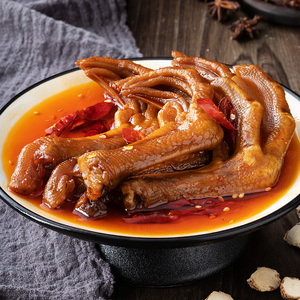 哈妹哈哥卤味鸭掌500g四川特产麻辣零食休闲即食小吃真空小包装