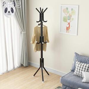 衣帽架落地小窄简易洗澡间简单窗口晾衣杆晾晒直立时尚撑衣杆玄关